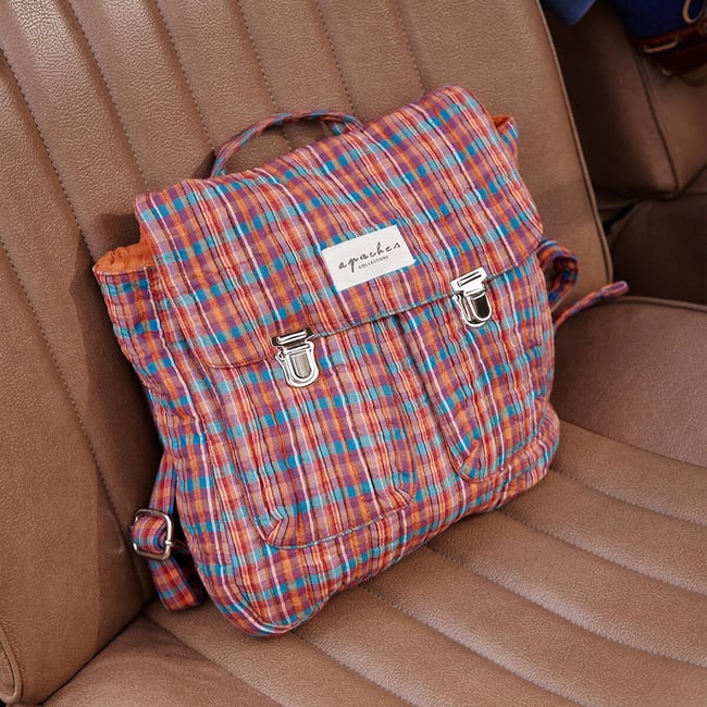 Sac à dos, SUJI carreaux <span itemprop=