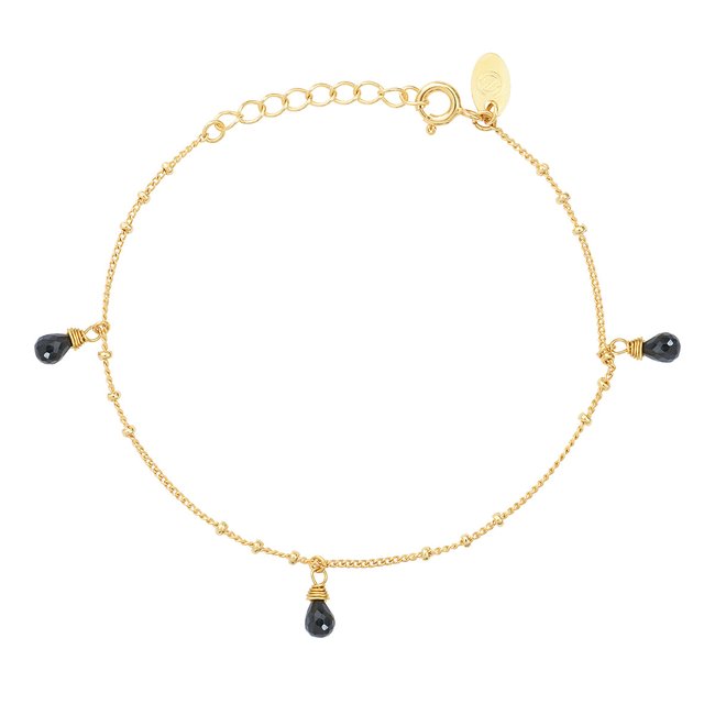 Bracelet danaé onyx noir <span itemprop=