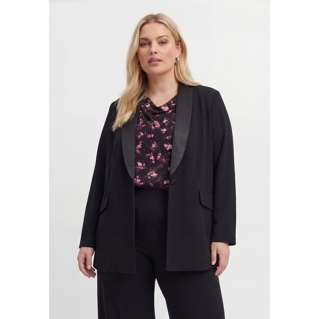 Veste /Blazer avec fermeture à bouton noir <span itemprop=