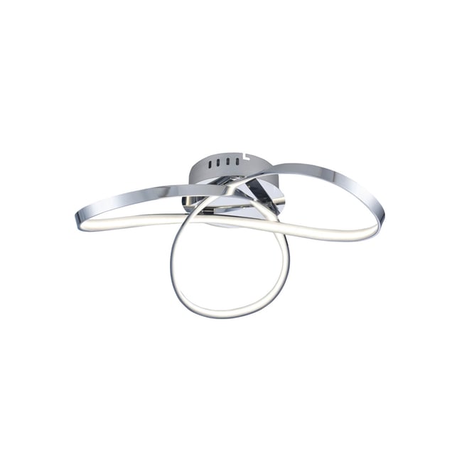 Plafonnier LED design 3 boucles - ACHT Couleur argenté / chromé <span itemprop=