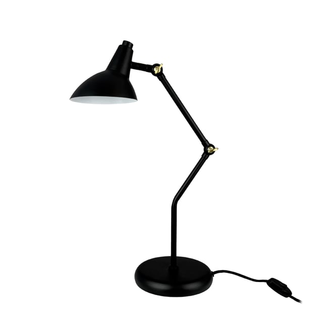 Lampe à poser Vela noire en métal GU10 Couleur noir <span itemprop=