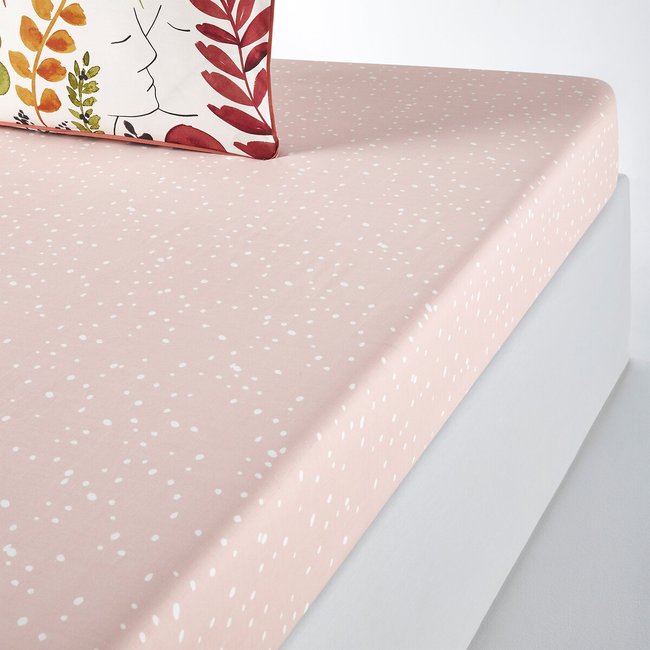 Drap housse percale de coton, Palm Spring imprimé LA REDOUTE INTERIEURS