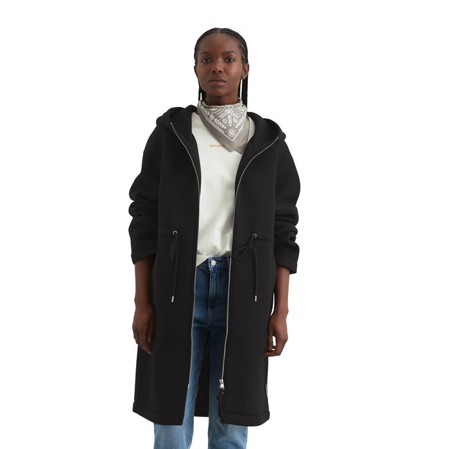 Parka de plongée relaxed avec du polyester recyclé noir <span itemprop=