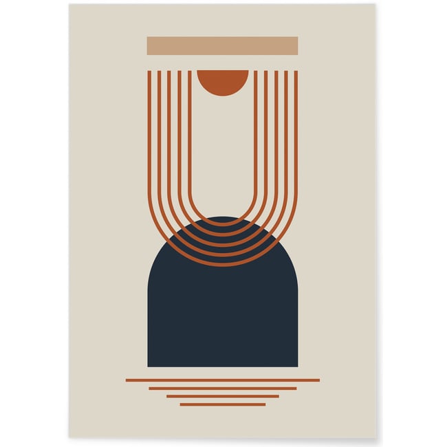 Affiche Abstract Figures 7 Couleur blanc <span itemprop=
