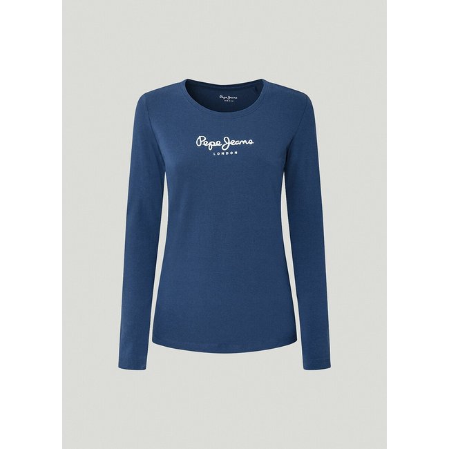 Лонгслив с логотипом синий PEPE JEANS