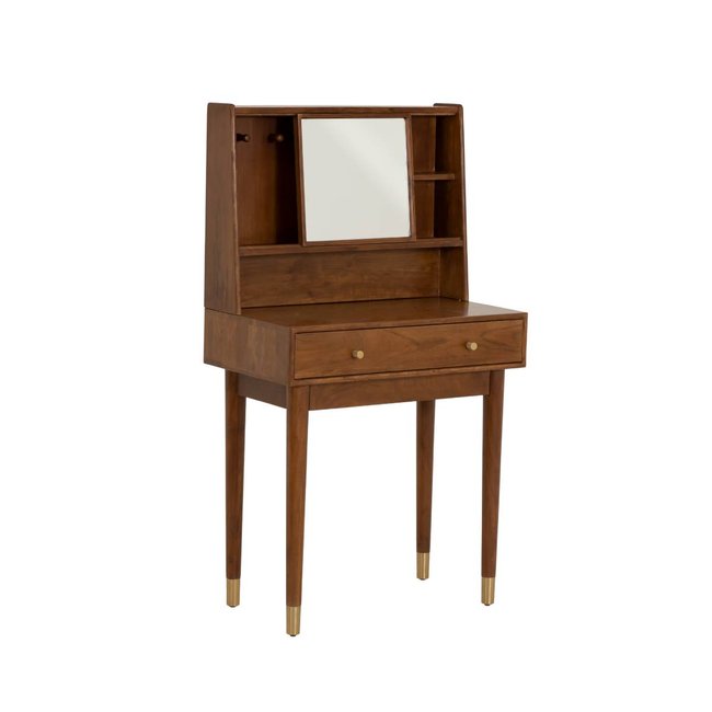 Bureau en bois d'acacia et métal EMIEL Couleur bois clair <span itemprop=