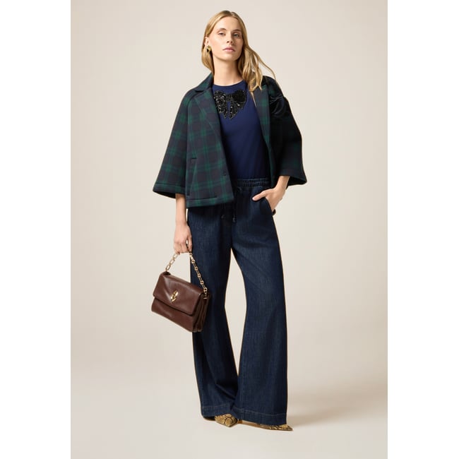 Jeans jogging bleu <span itemprop=