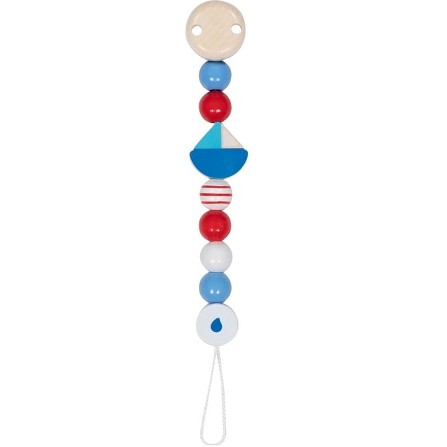 Accroche tétine bateau rouge <span itemprop=