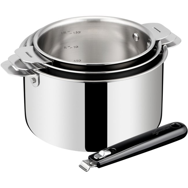 Batterie de cuisine Esperta triply 3pcs + poignée - LAGOSTINA