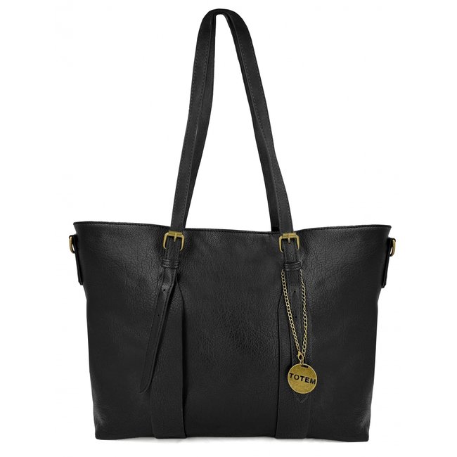 Sac à main cabas anses longues noir <span itemprop=