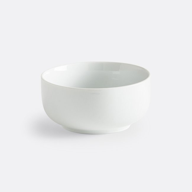 Lote de 4 taças, em porcelana, Atola branco <span itemprop=
