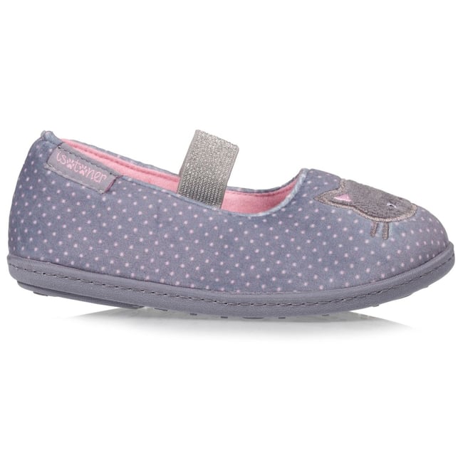 Isotoner - Chaussons Ballerines Pour Fille En Microvelours - Élastique De Maintien, Semelle Antidérapante, Lavable Machine - 5
