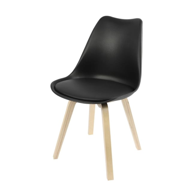 Chaise Scandinave Noire Avec Coussin Couleur v002228 <span itemprop=