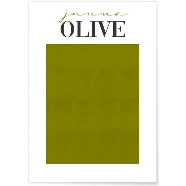 Affiche Jaune Olive Couleur blanc <span itemprop=