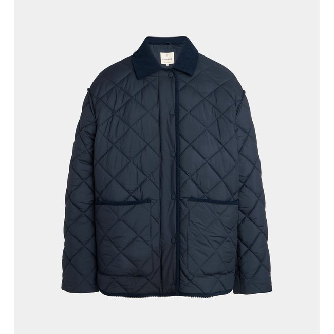 Parka de chasse courte kasper matelassée bleu marine <span itemprop=