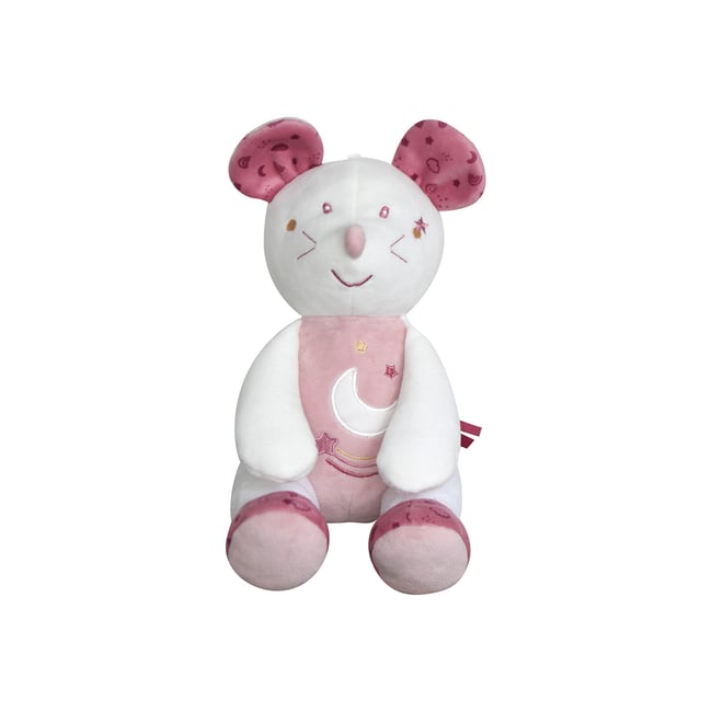 Doudou magidoux phosphorescent souris palmire violet <span itemprop=