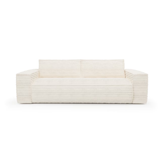 Canapé convertible express 140cm 3 places en velours côtelé JOAN - SIA HOME