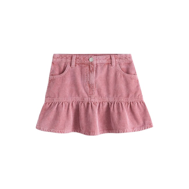 Jupe avec volants à l'ourlet cordon rose <span itemprop=