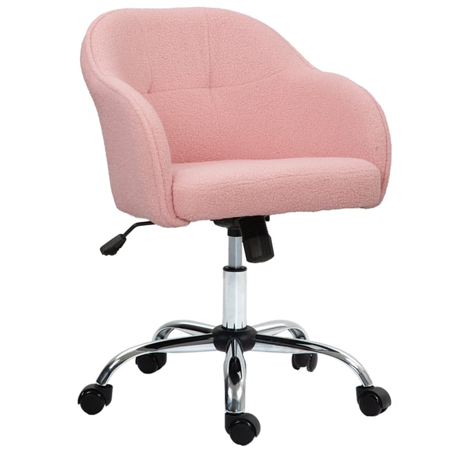 Chaise de bureau Polyester Rose Couleur rose <span itemprop=