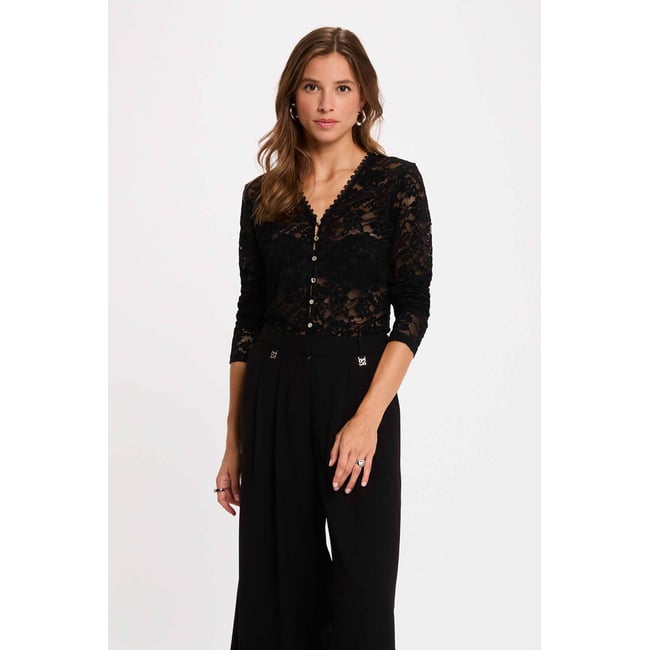 Chemise en dentelle col v - MORGAN