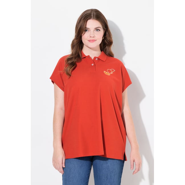 Polo, Broderie, Col Polo, Manches Courtes argile cuite <span itemprop=