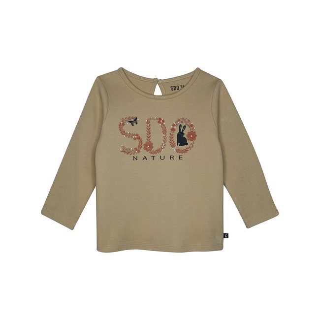 Tee shirt fille fallone beige <span itemprop=