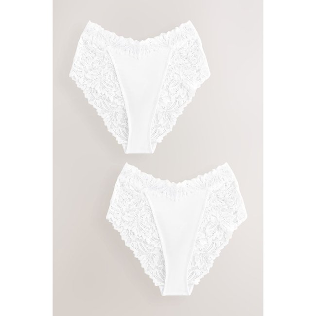 Culotte taille haute en dentelle, lot de 2 - NEXT