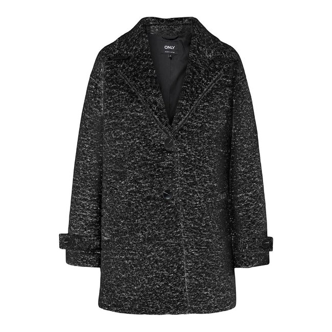 Cappotto media lunghezza, collo a revers nero ONLY