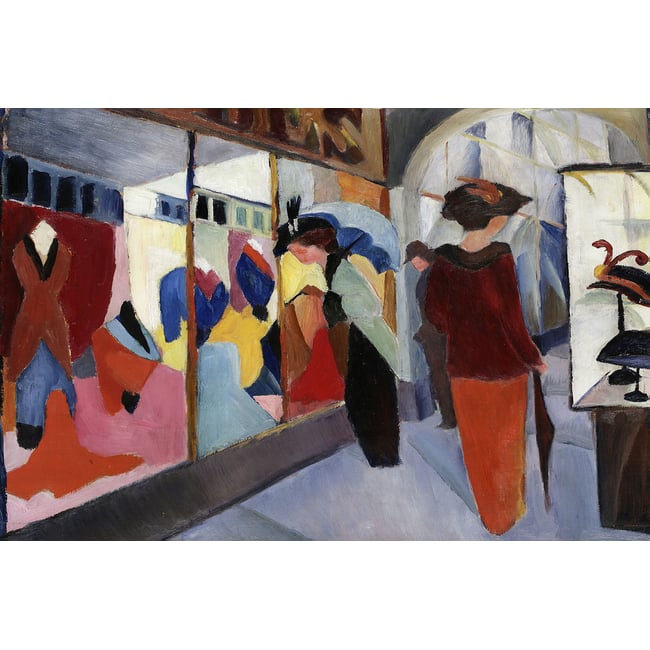 Tableau d'art d' August Macke La Boutique de Mode - HEXOA