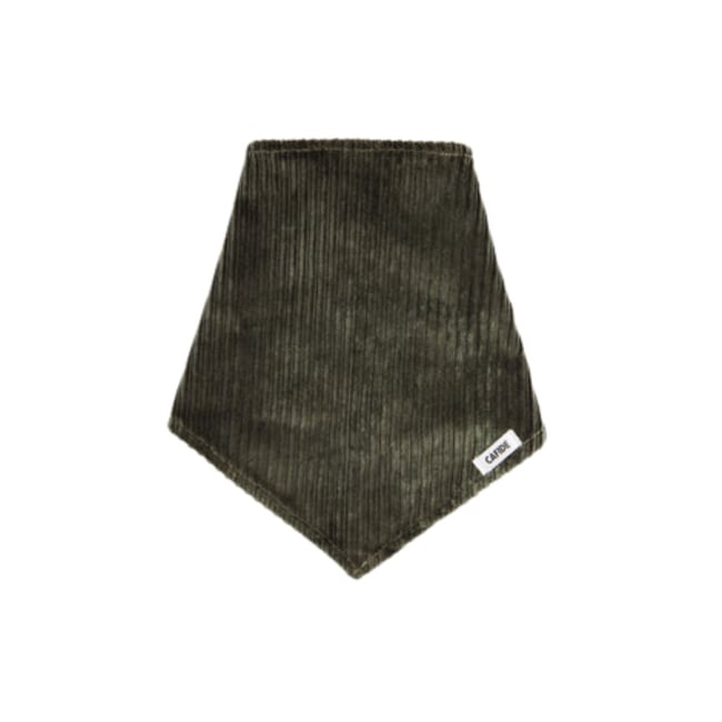 Bandana en velours côtelé vert pour chien, Nata vert <span itemprop=