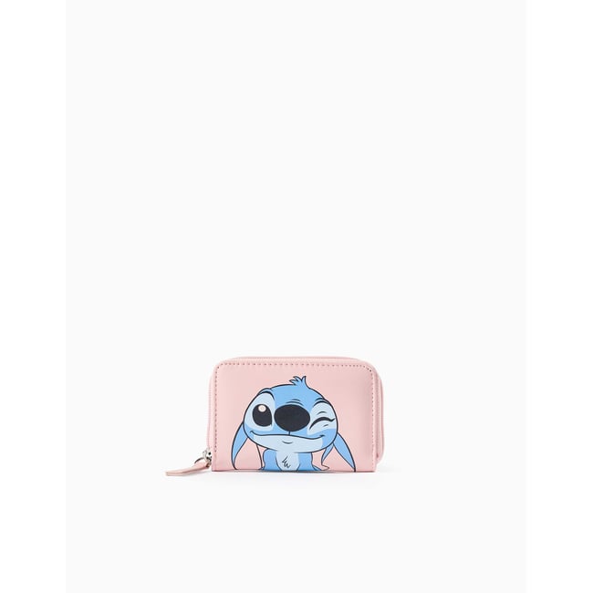 Portefeuille avec imprimé Stitch et Angel rose <span itemprop=