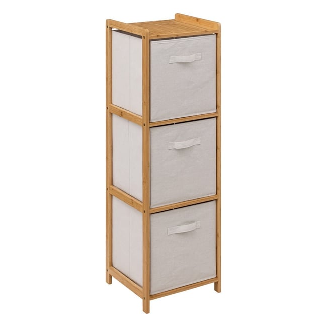 Étagère 3 rangements Tidy Box Couleur beige <span itemprop=