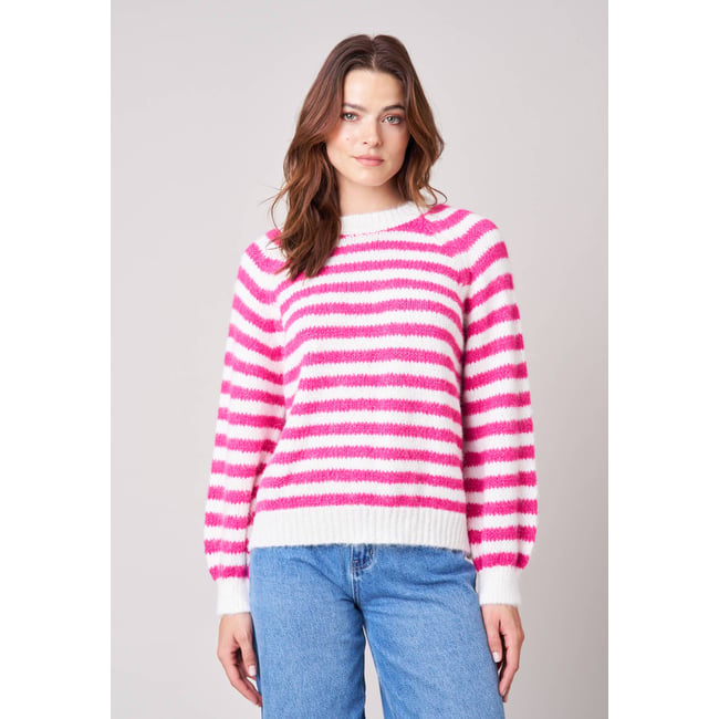 Pull femme rayé en maille douce IPHIGENIE - DEELUXE