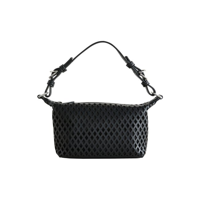 Petit sac bandoulière découpé laser noir <span itemprop=