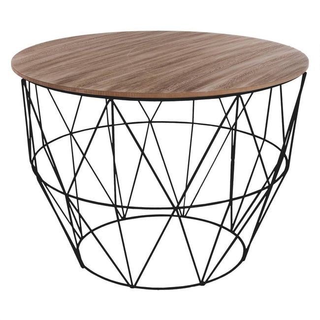 Table basse bois de paulownia ATOMIC Couleur noir <span itemprop=