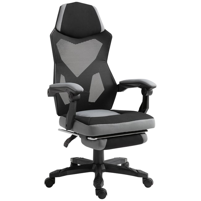 Chaise de bureau Tissus Gris Couleur gris et noir <span itemprop=