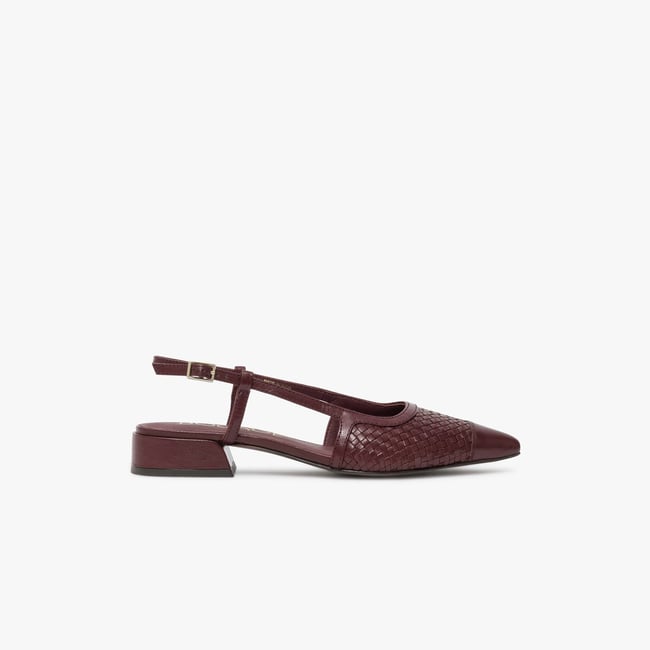Ballerine en cuir SONNIE rouge bordeaux <span itemprop=