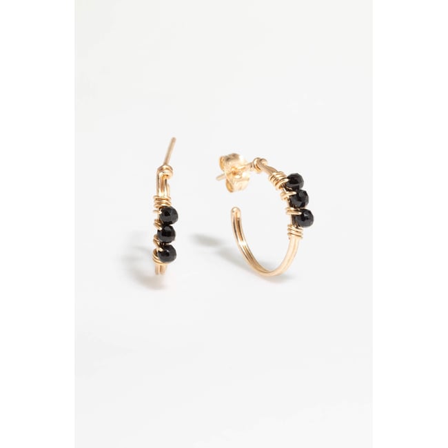 Créoles Théa - Spinelle argent / tanzanite <span itemprop=