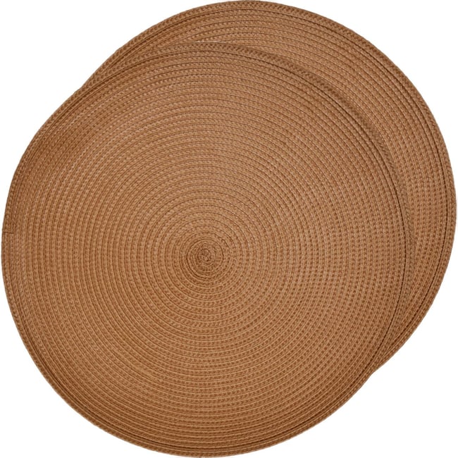 Lot de 2 sets de table tressés ronds TRESSE - ATMOSPHERA