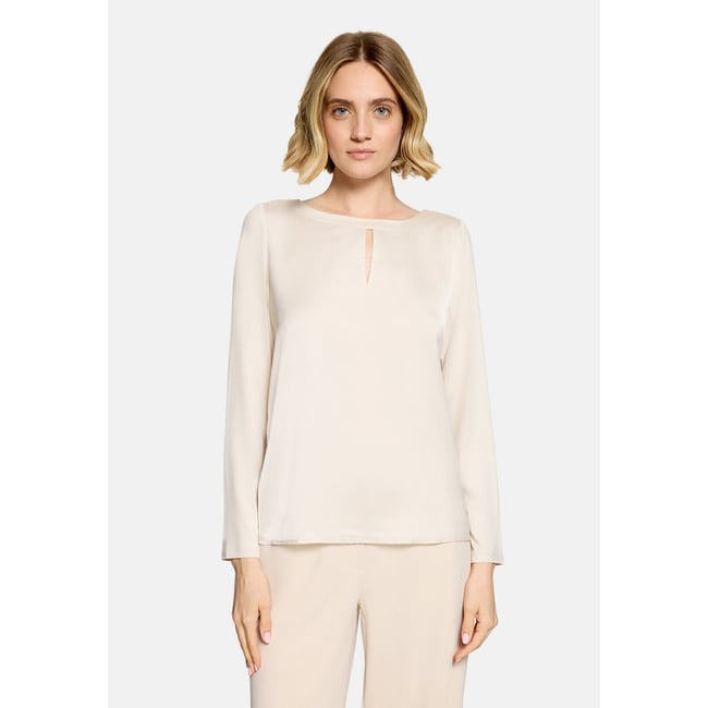 T-shirt façon blouse à patchs pastel sand <span itemprop=