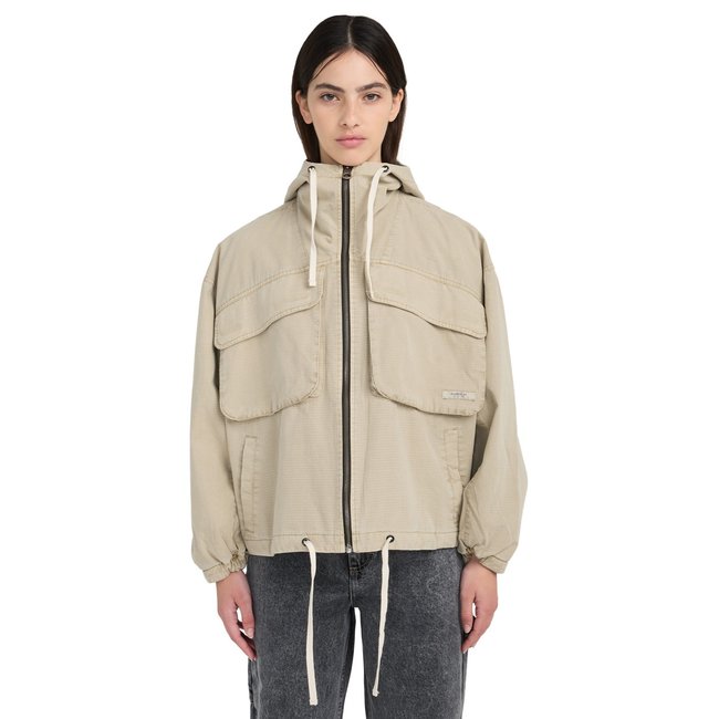 Parka à capuche RIPSTOP beige aluminum <span itemprop=