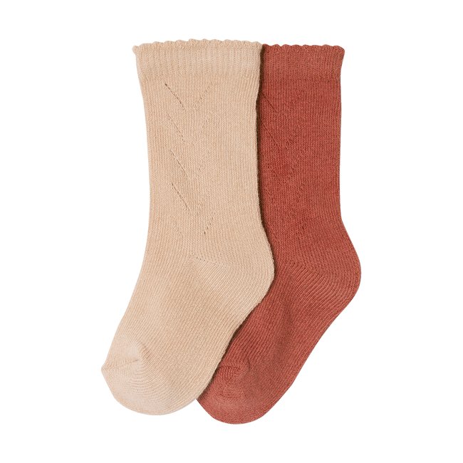 Lot de 2 paires de chaussettes hautes bois <span itemprop=