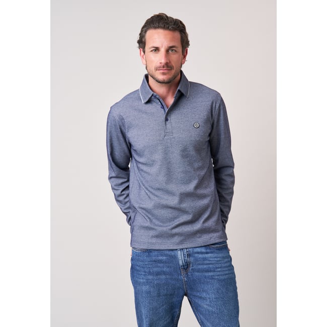 Polo regular homme avec col contrasté VELVORI - DEELUXE