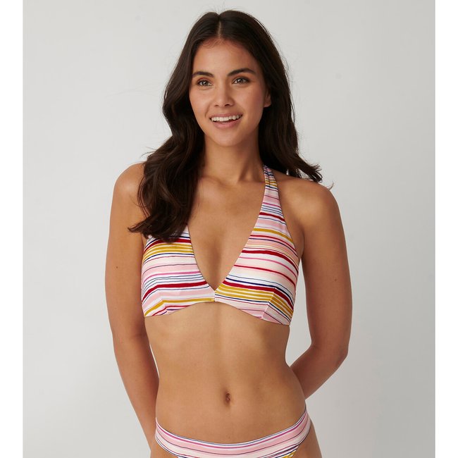 Shore Candy Basslet Triangle Bikini Top, yellow print, SLOGGI