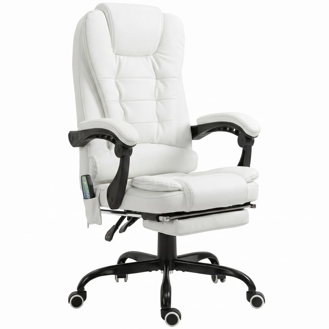 Fauteuil de bureau avec fonction massage Couleur blanc <span itemprop=