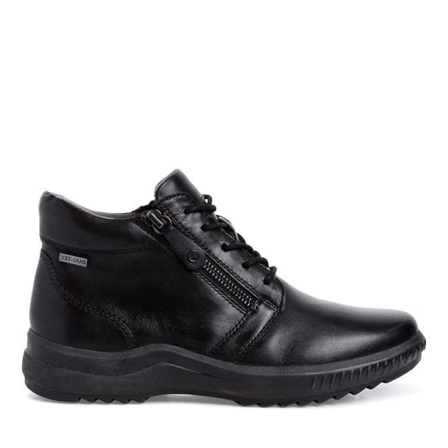 Bottine en cuir noir nappa <span itemprop=