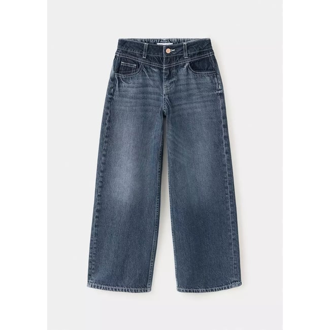Jean baggy effet dégradé bleu foncé <span itemprop=