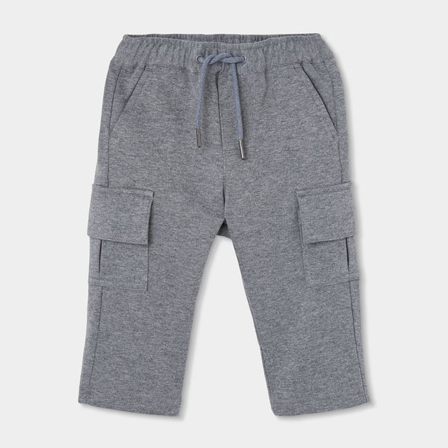Pantalon cargo garçon gris <span itemprop=