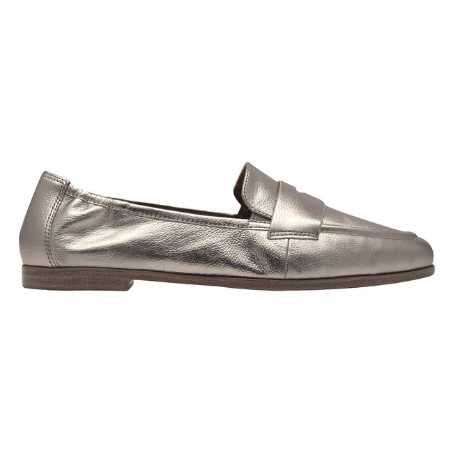 Mocassini in pelle oro bianco TAMARIS