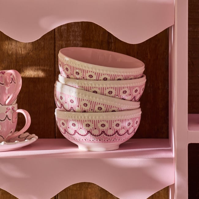 Spitalfields Silk Ceral Bowl, pink, CATH KIDSTON